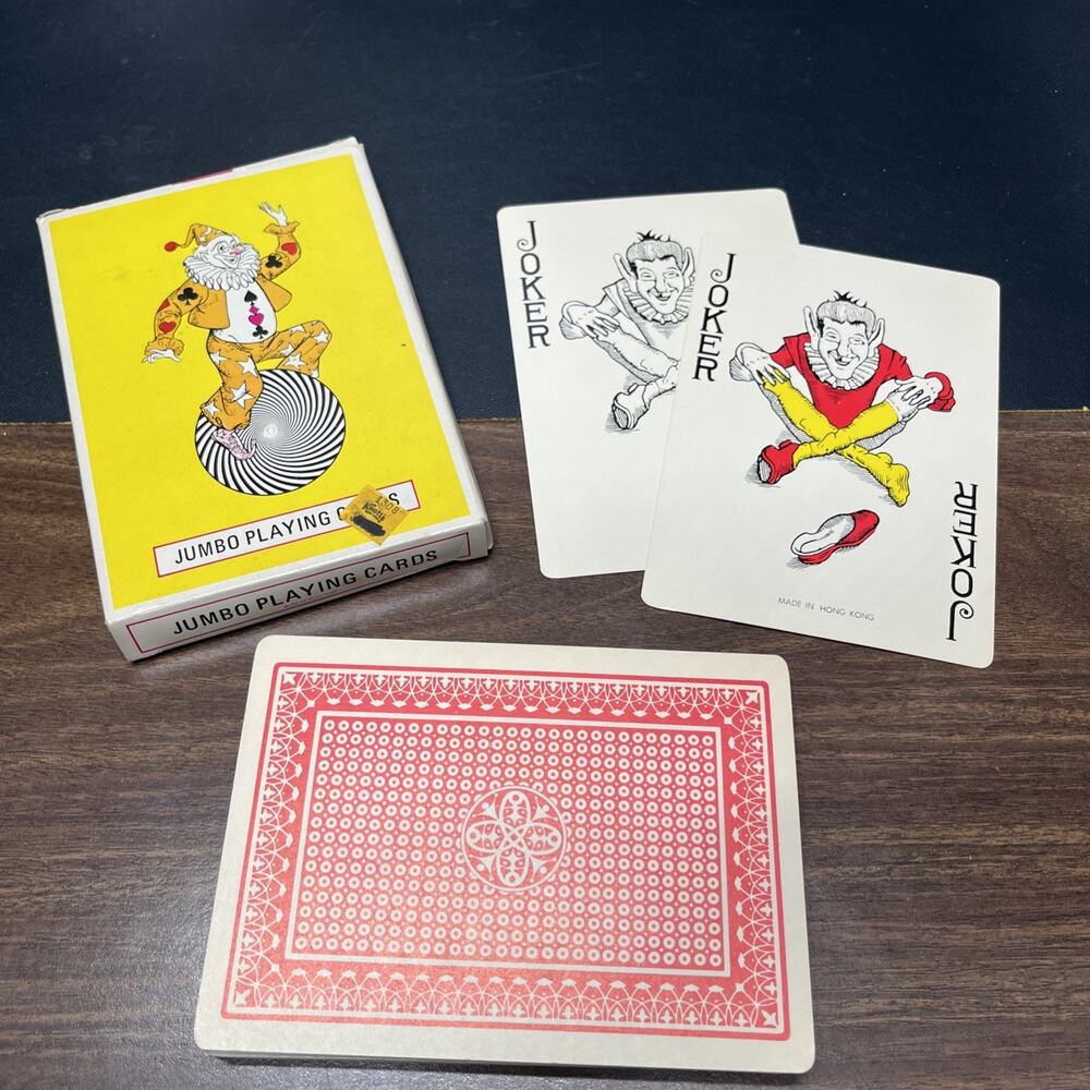 Vtg Jumbo Playing Cards King Size 5007 Knott’s Berry Farm Souvenir, Complete Set